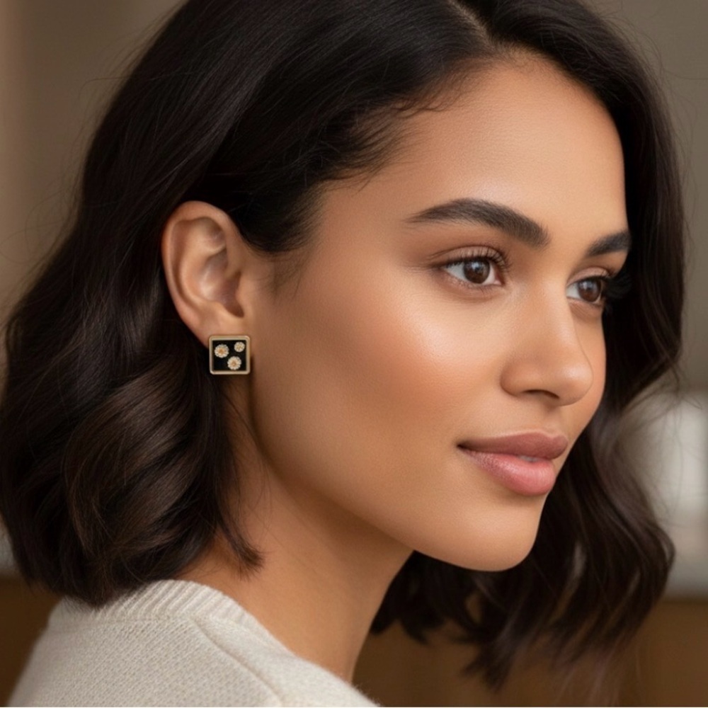 NWT Enamel Fashion Earrings